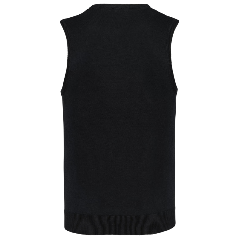 Pull en v sans manche couleur noir little woods